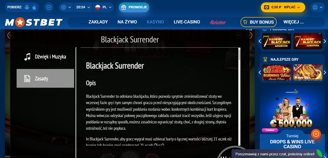jak grać w blackjacka